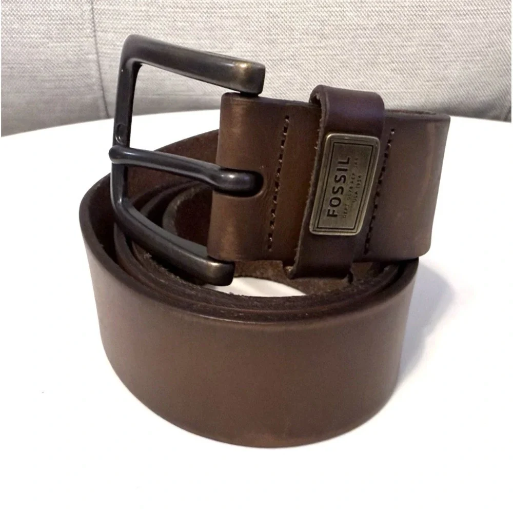 Fossil Genuine Leather Belt  1 1/2